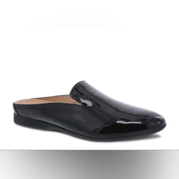 Dansko Lexie Black Patent Leather Mule Slip On Women's Size US 11.5-12 EU 42 NEW - Picture 1 of 16